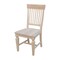 International Concepts Set of Two Slat Back Chair, Unfinished C-65P - alternate 1
